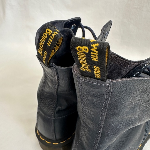 Dr. Martens Pascal Leather Boots, Navy Blue, Like New, Size 10 - Picture 9 of 13